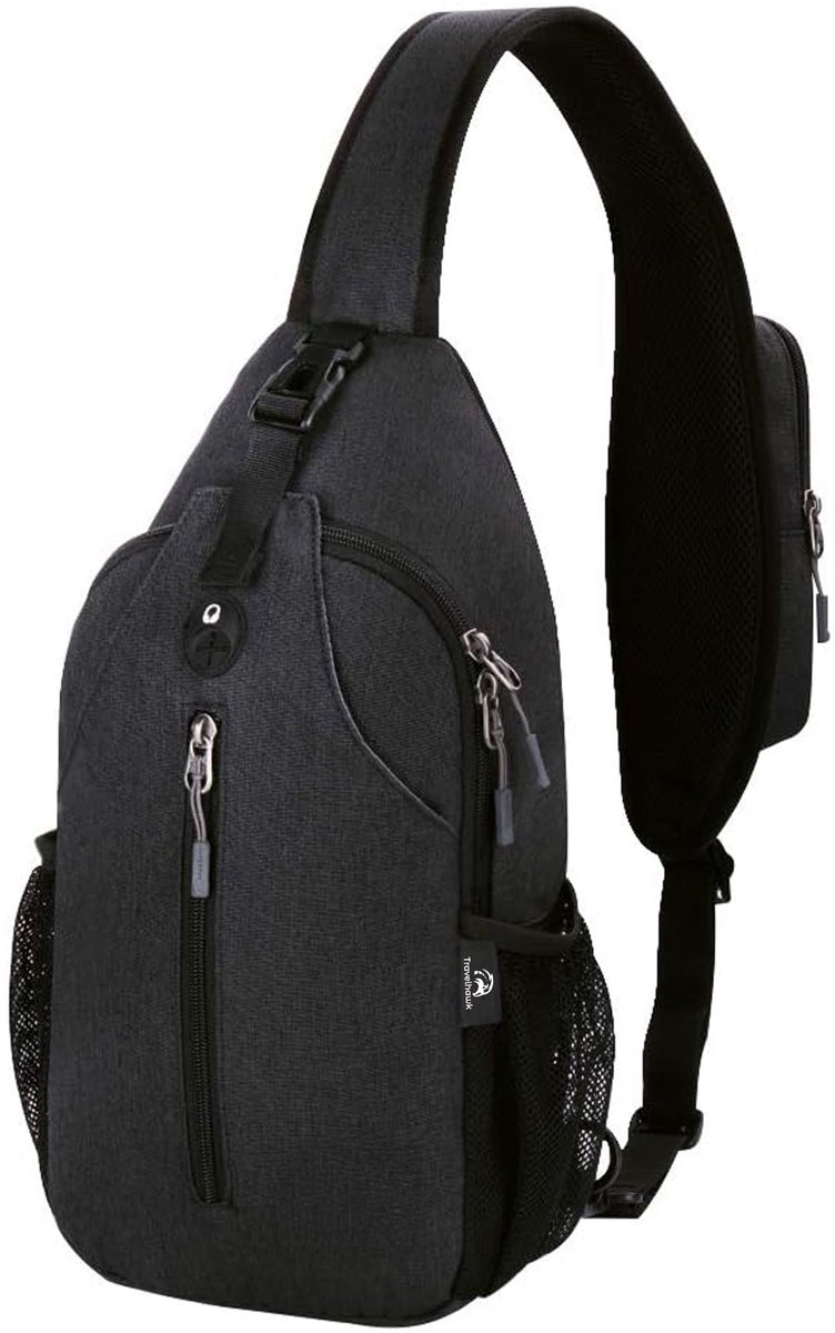 Travelhawk Crossbody Schoudertas - Sling bag - Schoudertas Heren & Dames - Unisex - Crossbody Tas - Waterdicht - Zwart