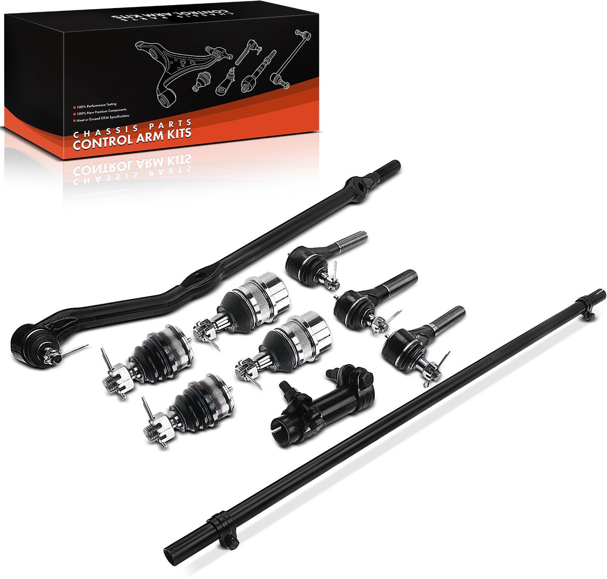 Frankberg 10-delige draagarm set vooras voor Jeep Wrangler II TJ