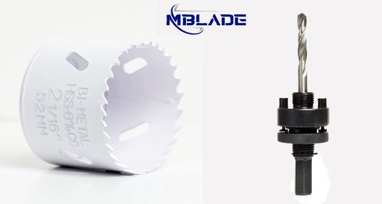 Set 55 mm Scie cloche BI-METAL HSS-E Co8% -Scie cloche