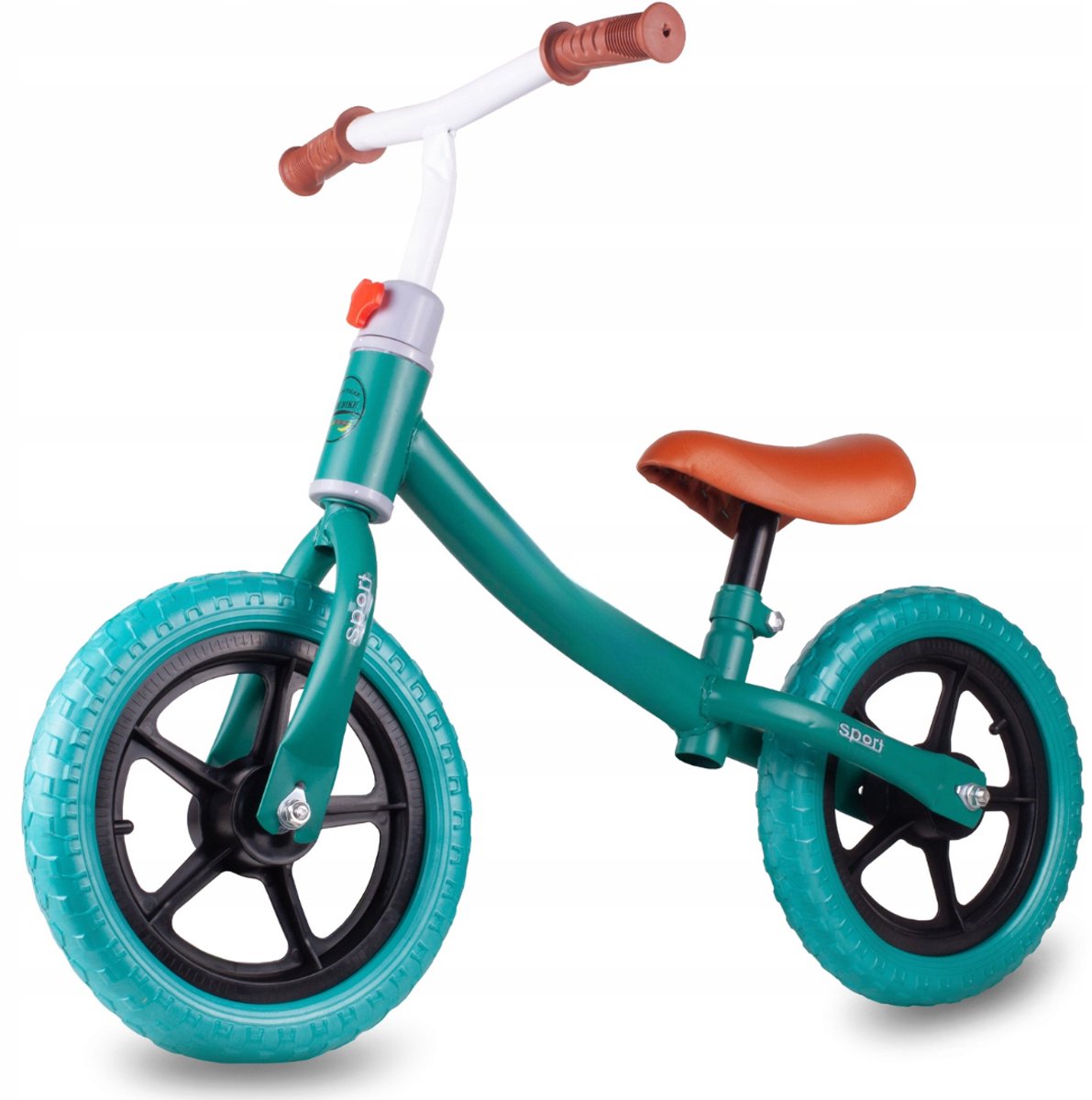 Playos® - Balansfiets - Turquoise - vanaf 2 jaar - tot 35 kg - Verstelbare Hoogte - Lichtgewicht - Foam Wielen - Antislip - Loopfiets - Balanceren - Balansfiets