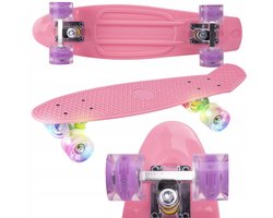 Playos® - Pennyboard - met LED Wielen - Lichtroze