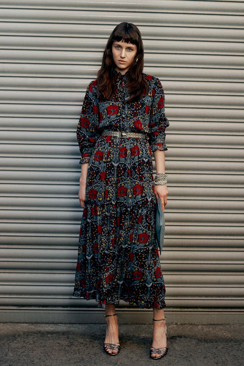 Touché Privé - Chiffon jurk met bloemenprint - Zwart - Dames