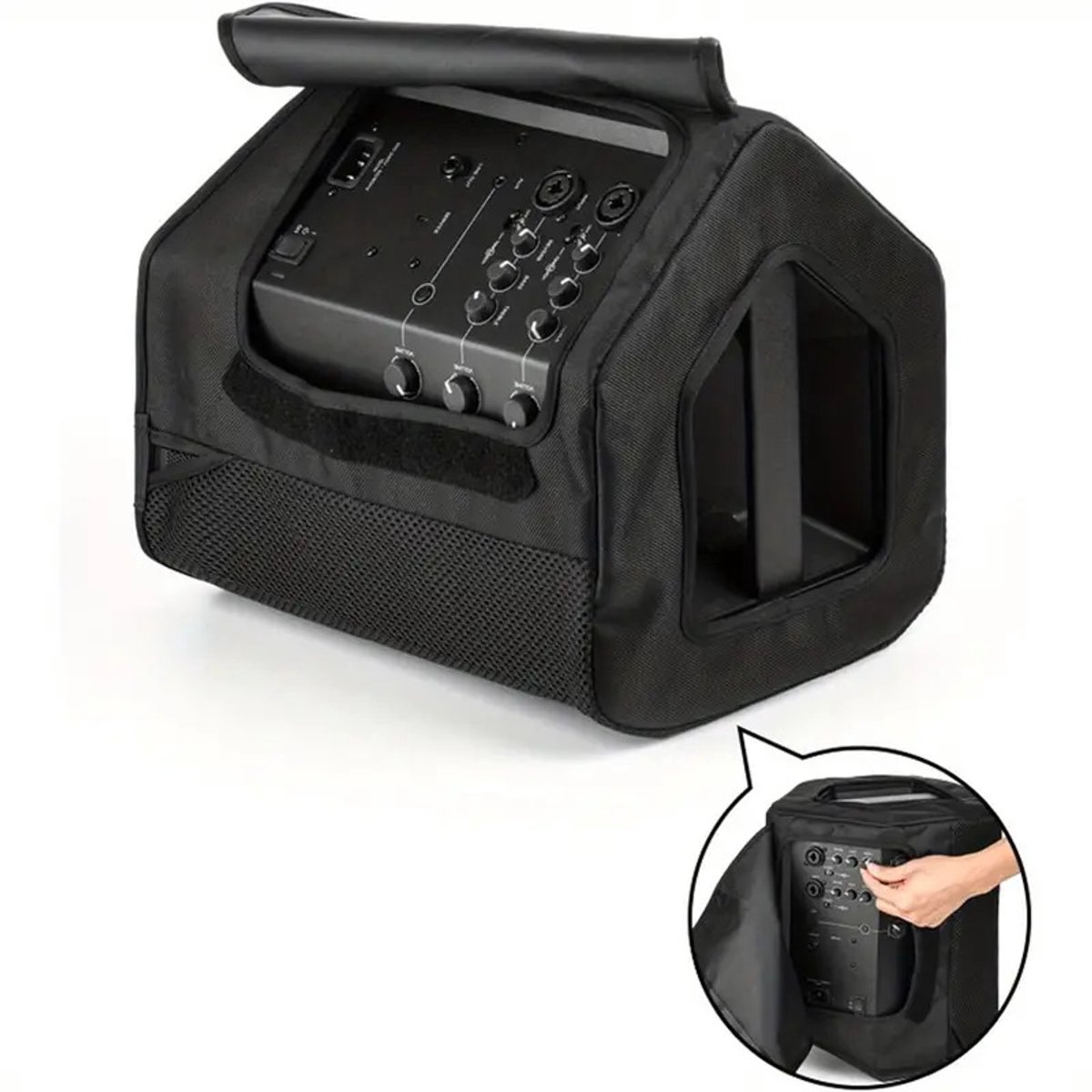 Draagbare stofhoes geschikt voor Bose Professional S1 Pro systeemluidsprekers.