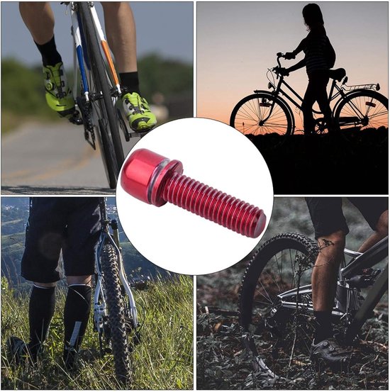 Stem Bolts - M5x18mm - Alloy Bicycle Stem Screw - Hex Screw - Stem Parts voor Fietsen - Rood — afbeelding 4