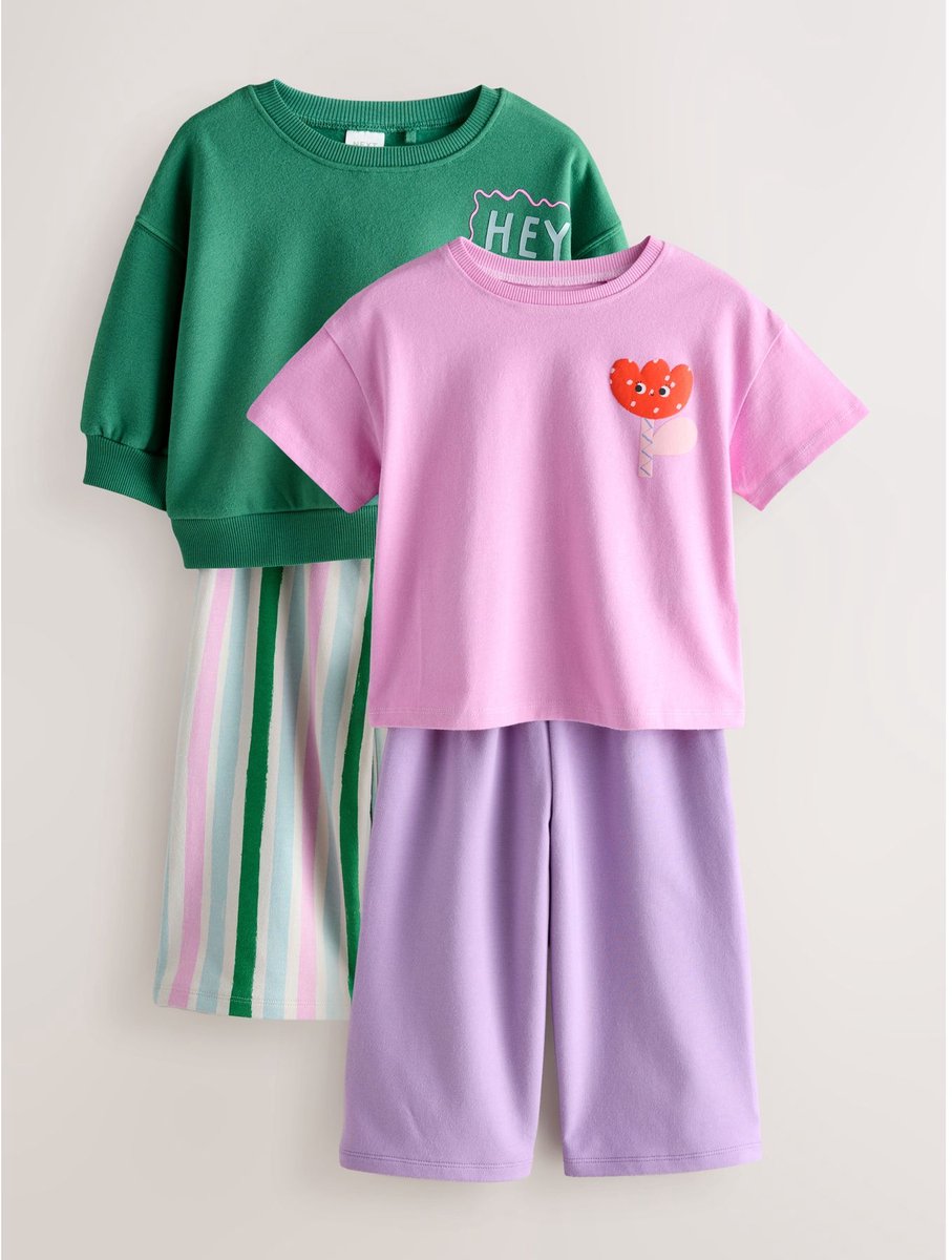 Next - Meisjes - Top & broek, set van 2 - Groen