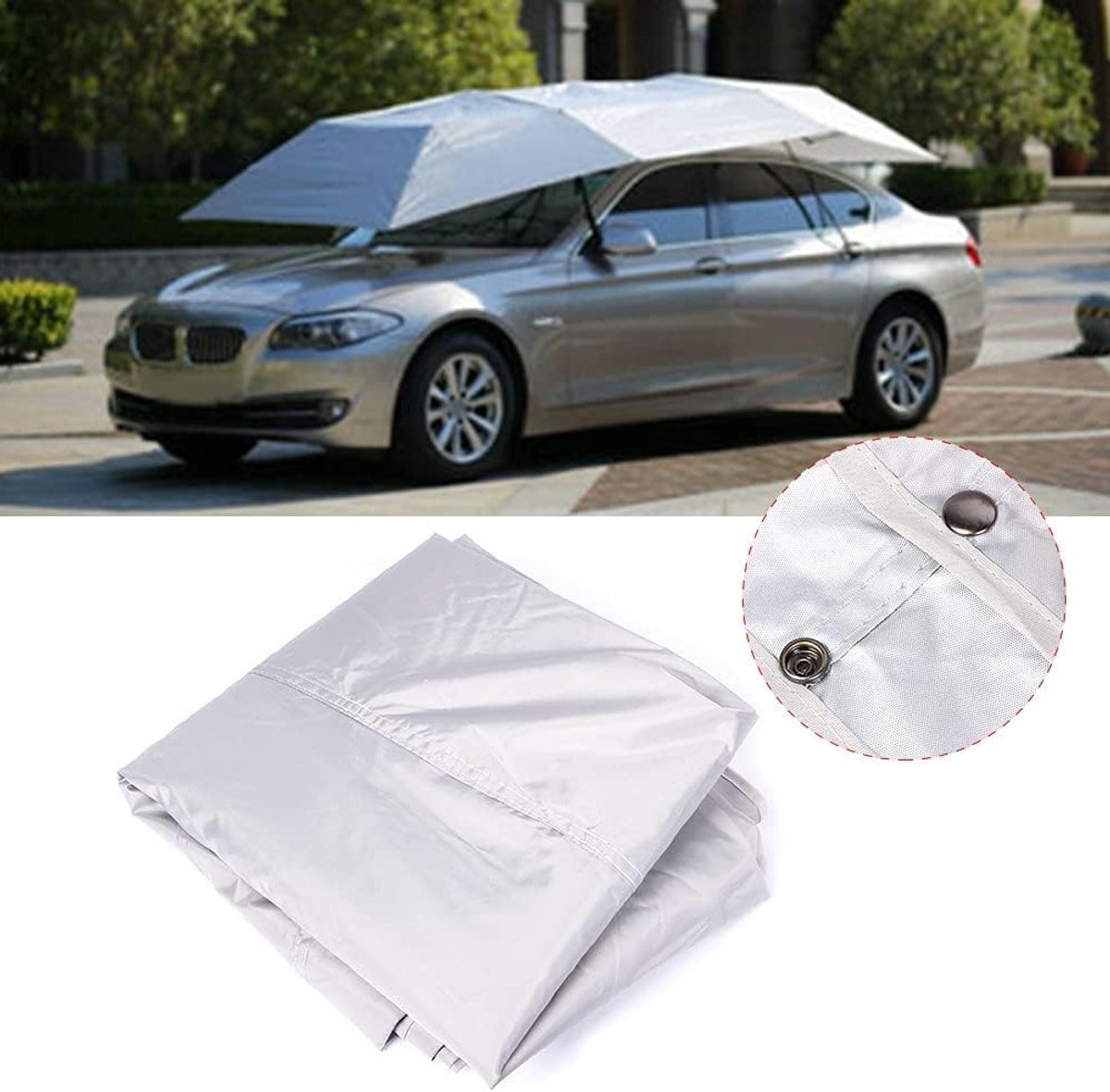 Draagbare Opvouwbare Zonnebescherming voor Auto, UV-Bescherming, Ideaal voor Barbecue, Picknick en Vissen