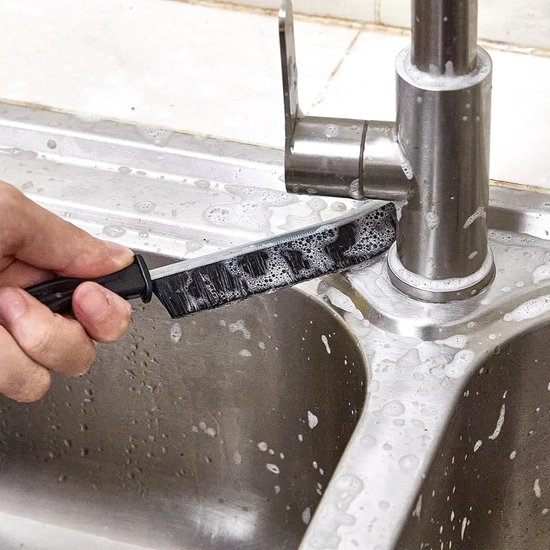 Ergonomische voegborstels voor tegels en badkamers, ideaal voor het reinigen van voegen, wastafels en toiletten - antislip handvat, voegreiniger en voegsnijder, 8 stuks — afbeelding 4
