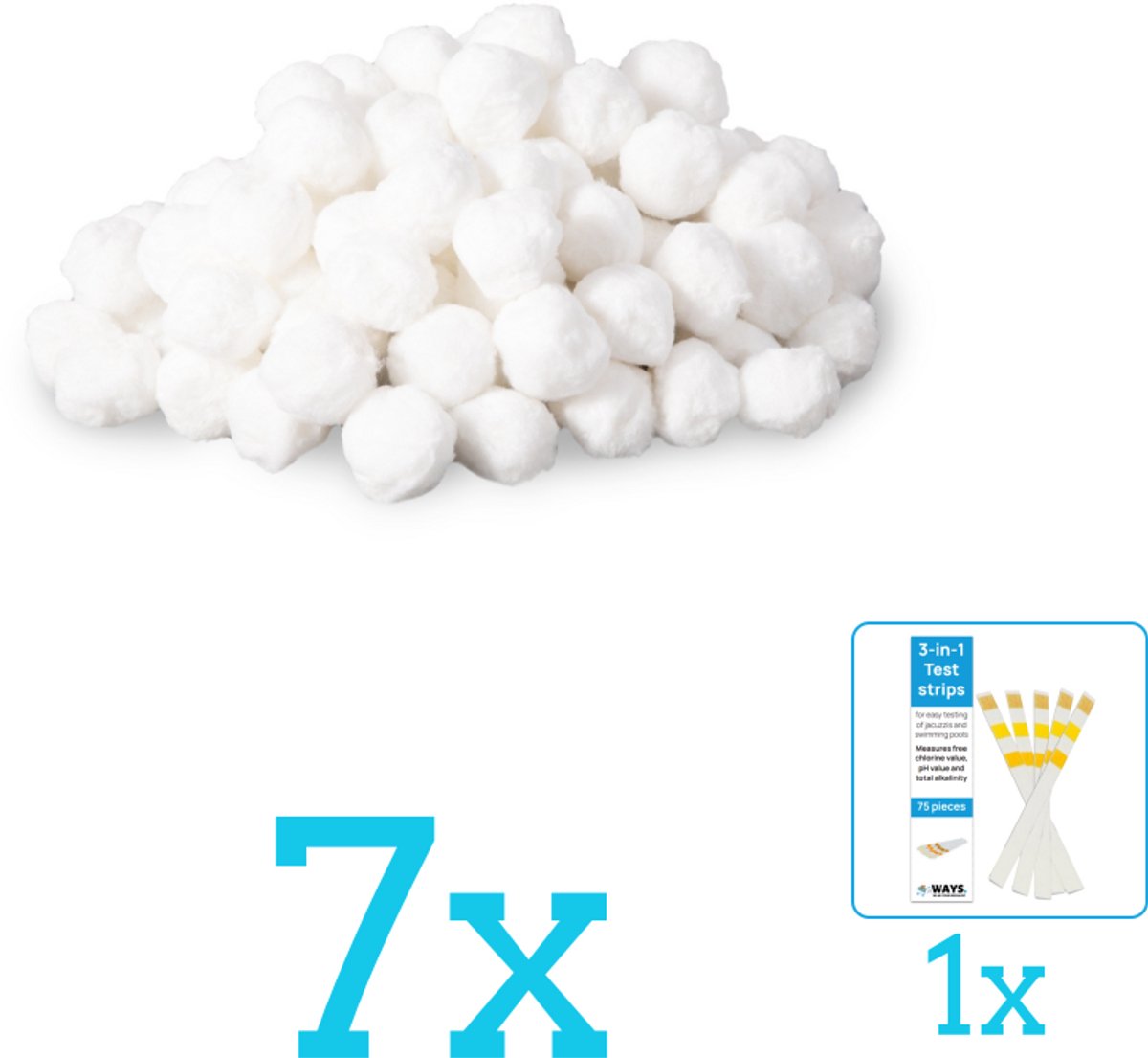 Intex - Filtermateriaal - Filterbollen 29045 - Geschikt voor Zandfilterpomp - Volumebundel - Filterbollen - 7-delig
