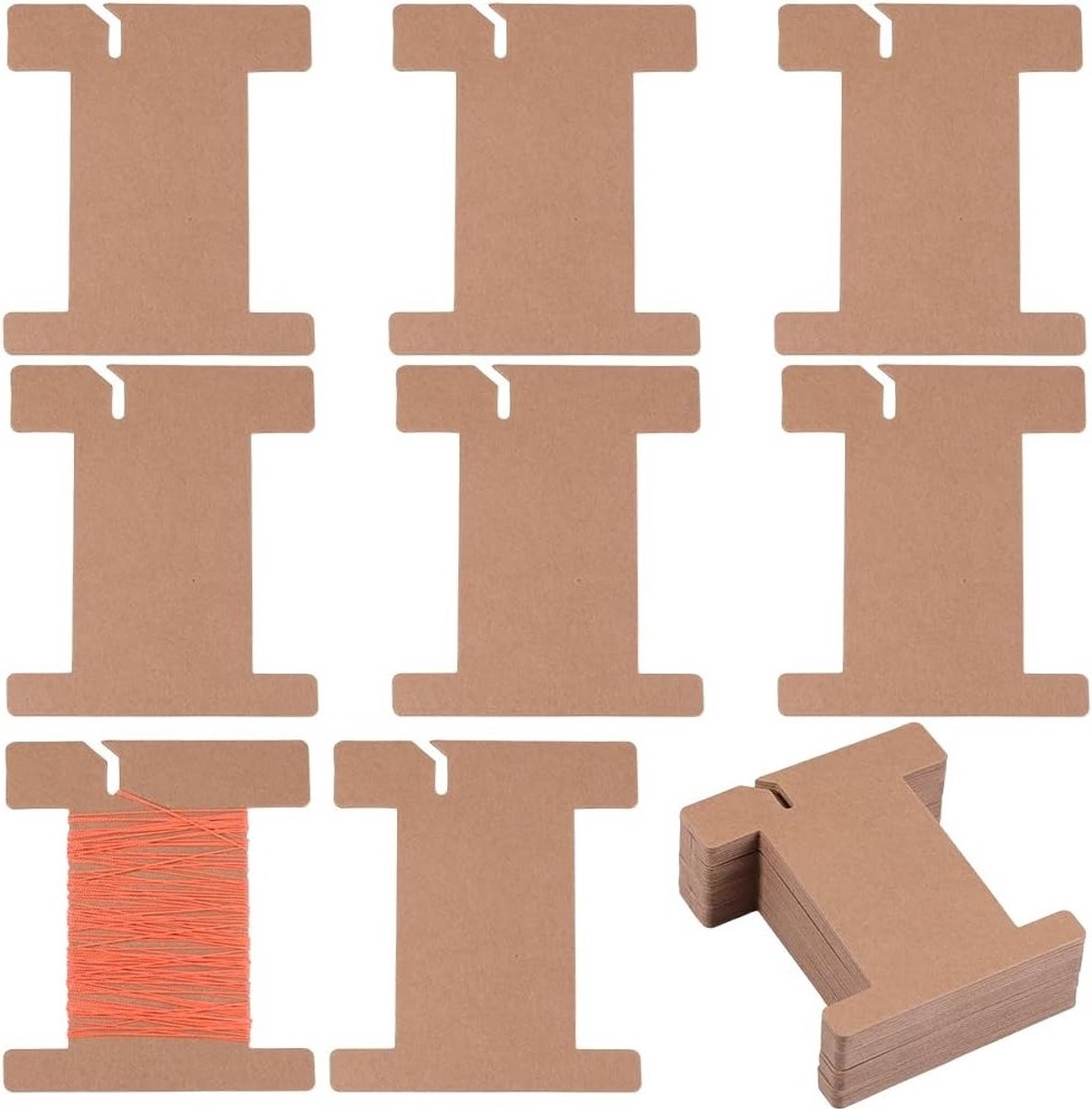 100 Stuks Papieren Spoelen voor Lint Opslag - Kartonnen Garen Houder en Organizer voor Borduurzijde, Weven en DIY Crafting Benodigdheden