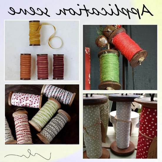 10 Stuks Houten Spoelen voor Ribbons - Lege Spoelen in Kokosbruin voor Weven, Haakwerk en DIY Projecten - Ideaal voor Creatieve Klussen en Organisatie van Garens — afbeelding 3