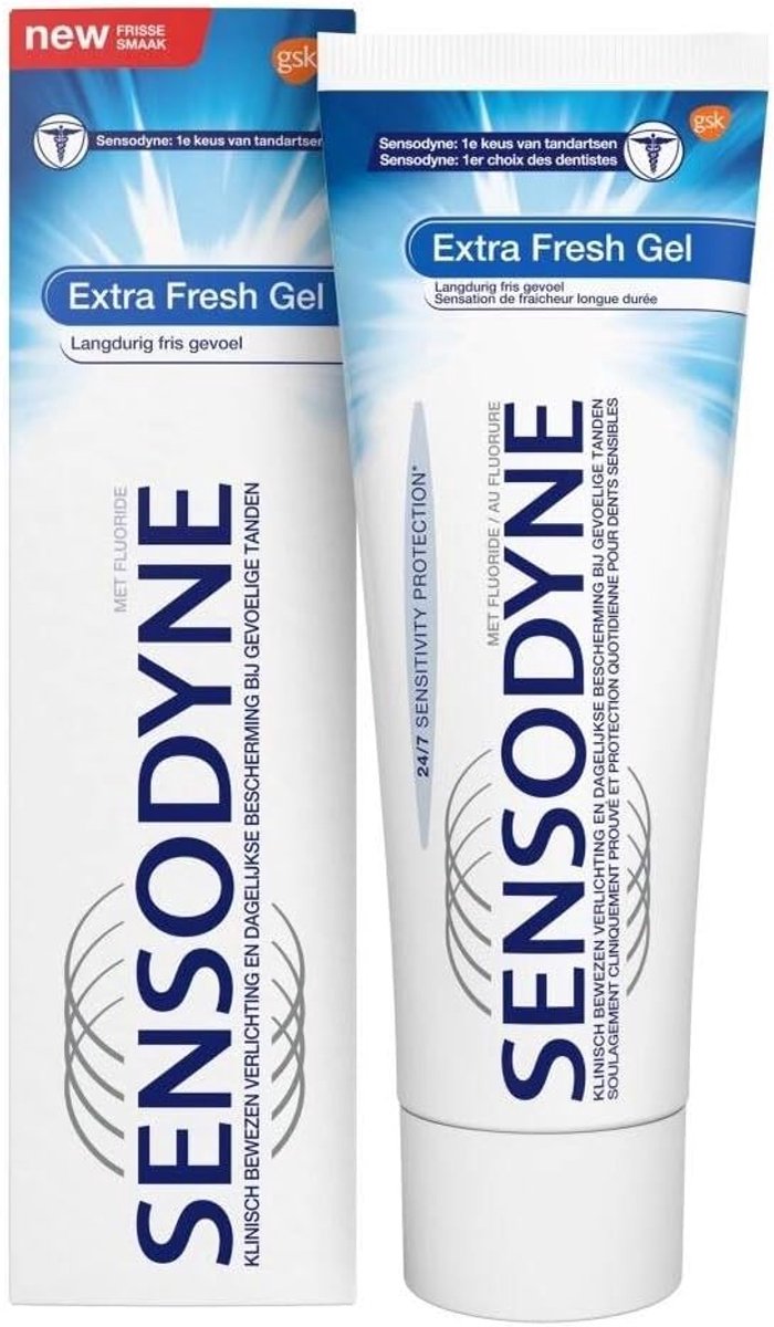 Extra Frisse Tandpasta - Gevoelige Tanden Gel - Dagelijkse Mondverzorging - Langdurige Bescherming - 6 x 75 ml