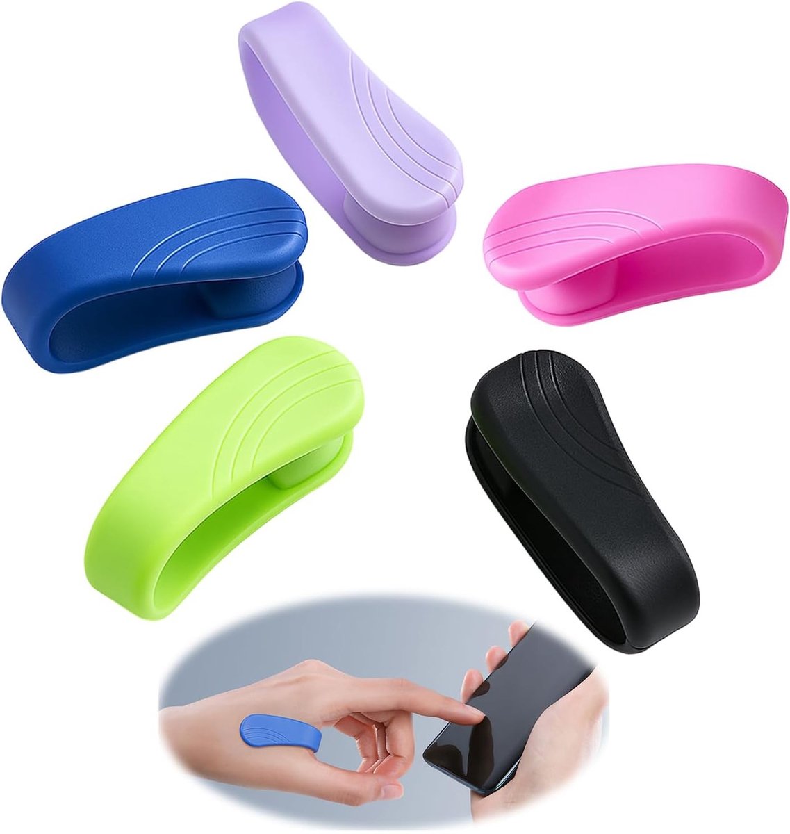 Set van 5 Acupressure Clips en Ringen voor Paniekaanvallen, Hoofdpijn en Stressverlichting