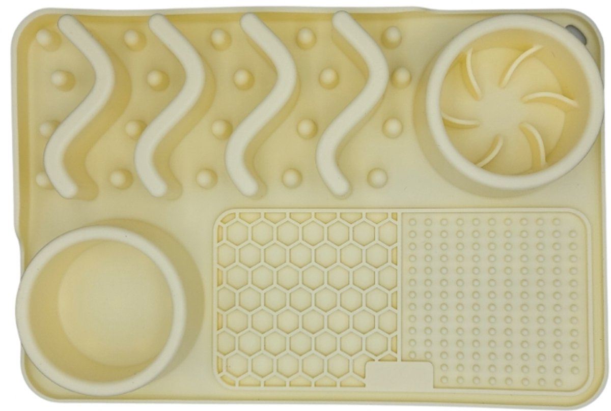 Eet-, speel- en likmat By Ollies - Beige - Huisdieren - BPA vrij