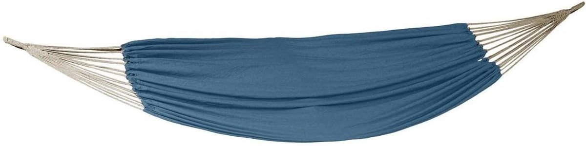 Double Hammock Donkerblauw - Comfortabele Tuin- en Terrashangmat van Katoen