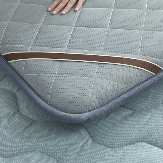 Japanse Futon Matras - Vloermatras Topper - Comfortabel Slapen - Huidvriendelijk Pluche - 180x200cm - Groen — afbeelding 5