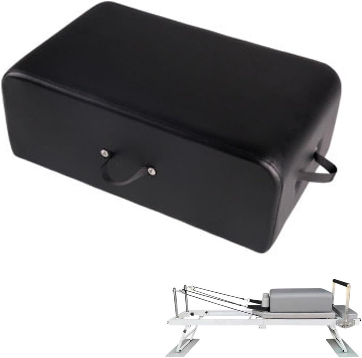 Pilates Zitbox - Pilates Accessoire - Kracht Training - Stevige Constructie - 67x42x24 cm - Zwart