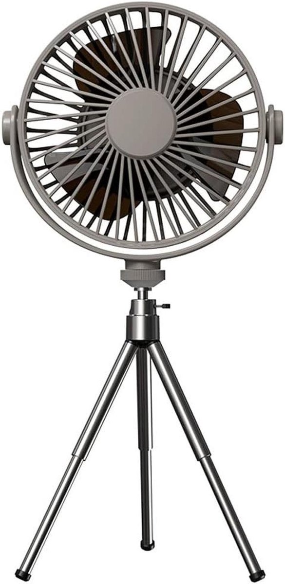 Oplaadbare Ventilator - Draagbare Fan - Buiten Gebruik - Inclusief Statief - 16x15x9 cm - Wit