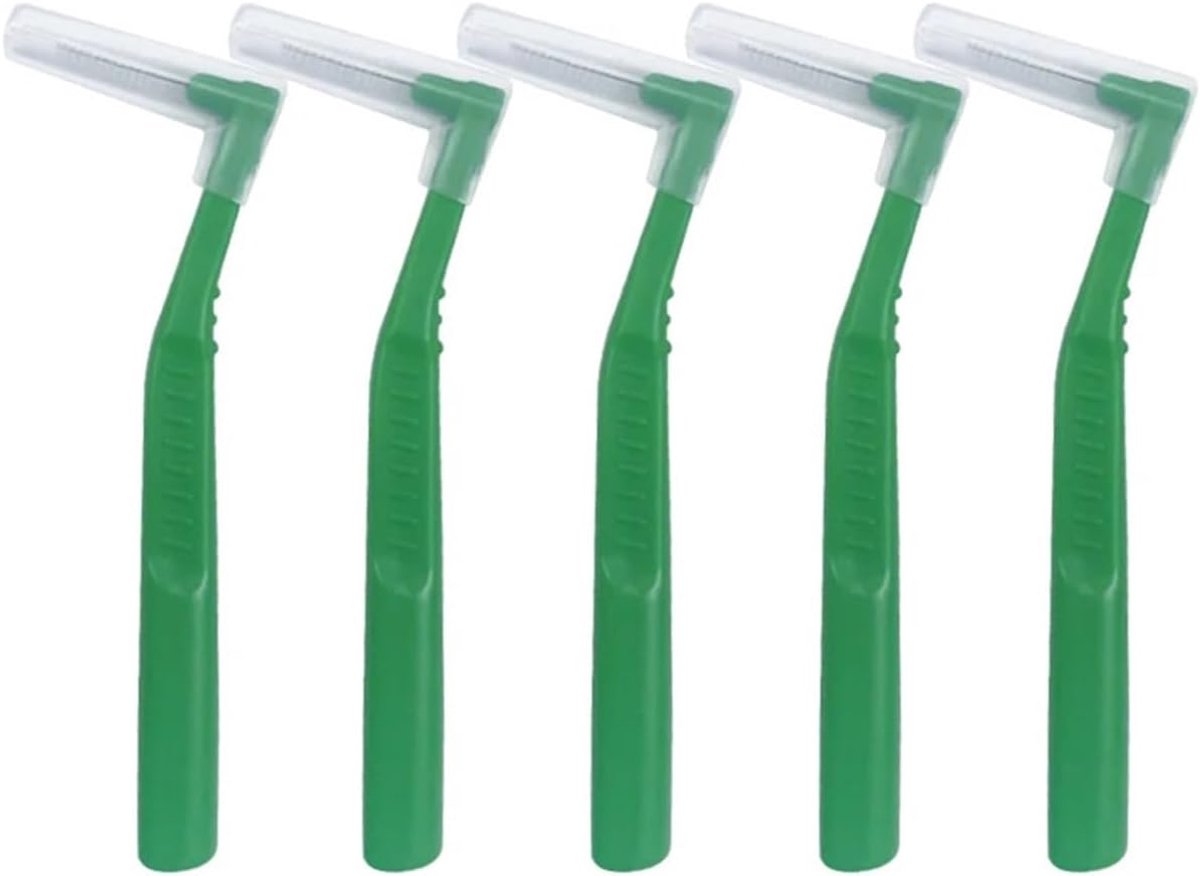 Interdentale Borsteltjes - Flosssticks Ragers - Mondhygiëne Onderweg - L-vormig Ontwerp - 5 Stuks