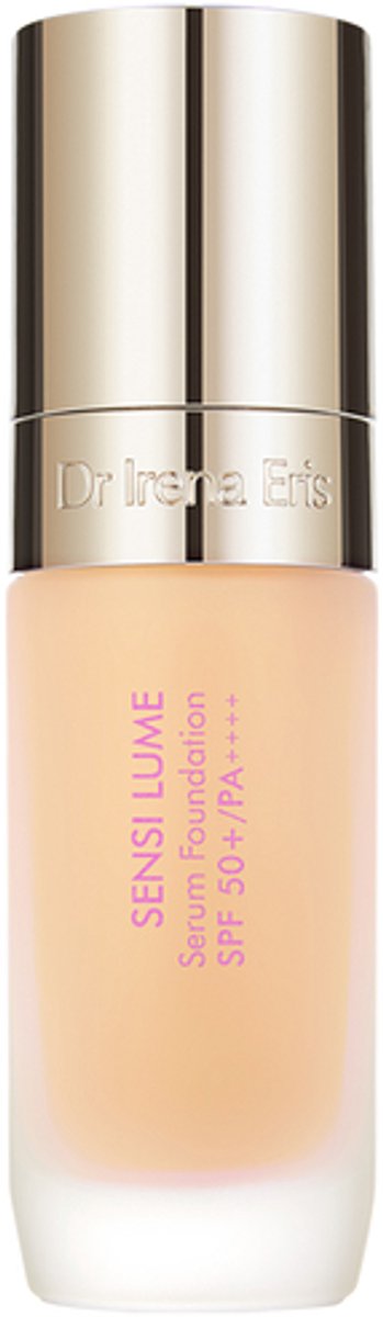 Dr Irena Eris Sensi Lume Serum Foundation SPF 50+ PA++++ 30 ml - Kleur 400 Sunny Beige - Luxe Serum Foundation Met Zonbescherming - Hydraterende Foundation Met Glow Finish En Medium Opbouwbare Dekking - Egaliseert, Verzorgt En Beschermt De Huid