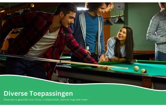 MRKK® Poolkeu 2 Delig - Biljart Accessoires - Biljartkeu - 147cm van Merkloos — afbeelding 3