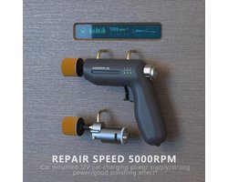Compacte Polijstmachine – 12V Waxapparaat, Geluidsarme Autopolijstmachine voor het Schuren van Boten, Aanhangers, Campers, Vrachtwagens, Sedans en Pick-ups | Ergonomisch Apparaat voor het Herstellen van Autokrassen, Polijsten en Nabewerken