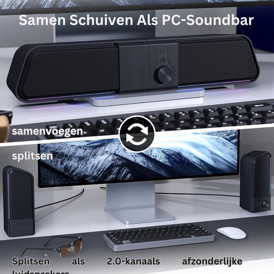 MRKK® Mini Soundbar - TV Soundbar - Bluetooth Soundbar van Merkloos — afbeelding 4