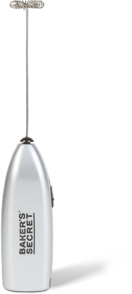 Elektrische Melkopschuimer Handheld - Cappuccino en Latte Melk Frother - Draadloze Mini Garde voor Koffie en Matcha - RVS Melkopschuimer op Batterijen - Coffee Frother - 19,5 cm [BS40751]