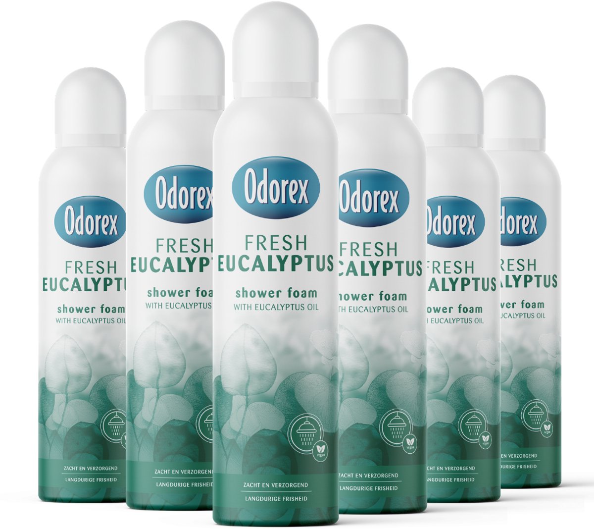 Odorex Showerfoam Eucalyptus - 6x 200ml - Voordeelverpakking