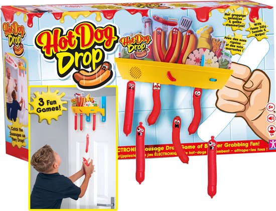 Hot Dog Drop Spel - Vang de vallende worstjes - Leuk familie actiespel
