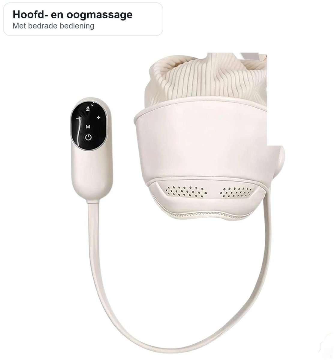 Oogmassageapparaat - wit - luchtdruk - warmtefunctie