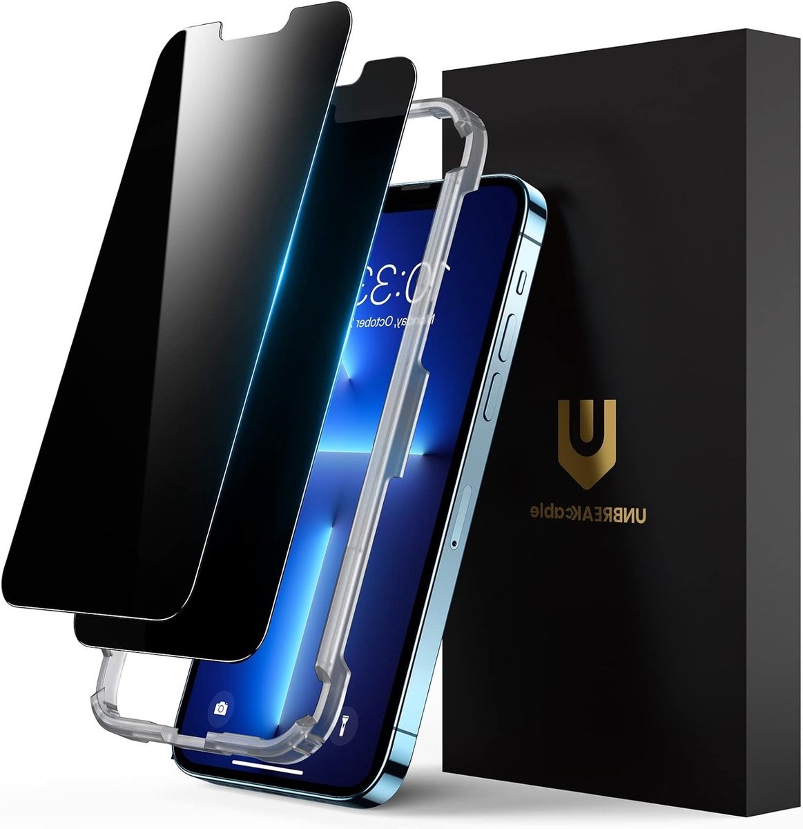 Privacy Screen Film voor iPhone 13, 13 Pro en 14 - 2-Pack, 9H Hard, Anti-Spy, Krasbestendig en Vingerafdrukbestendig