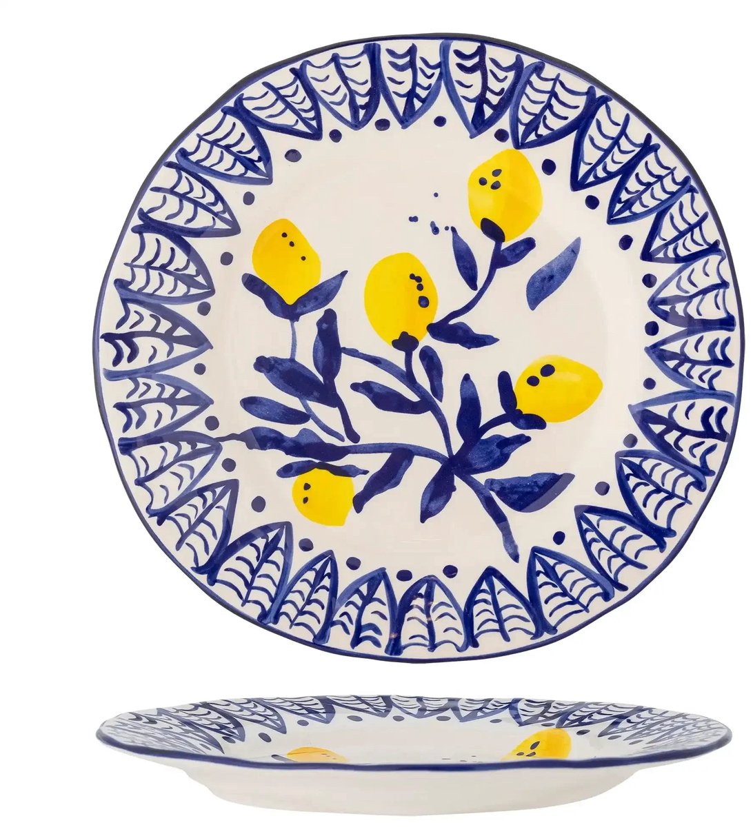 Bord aardewerk blauw maxima 27cm
