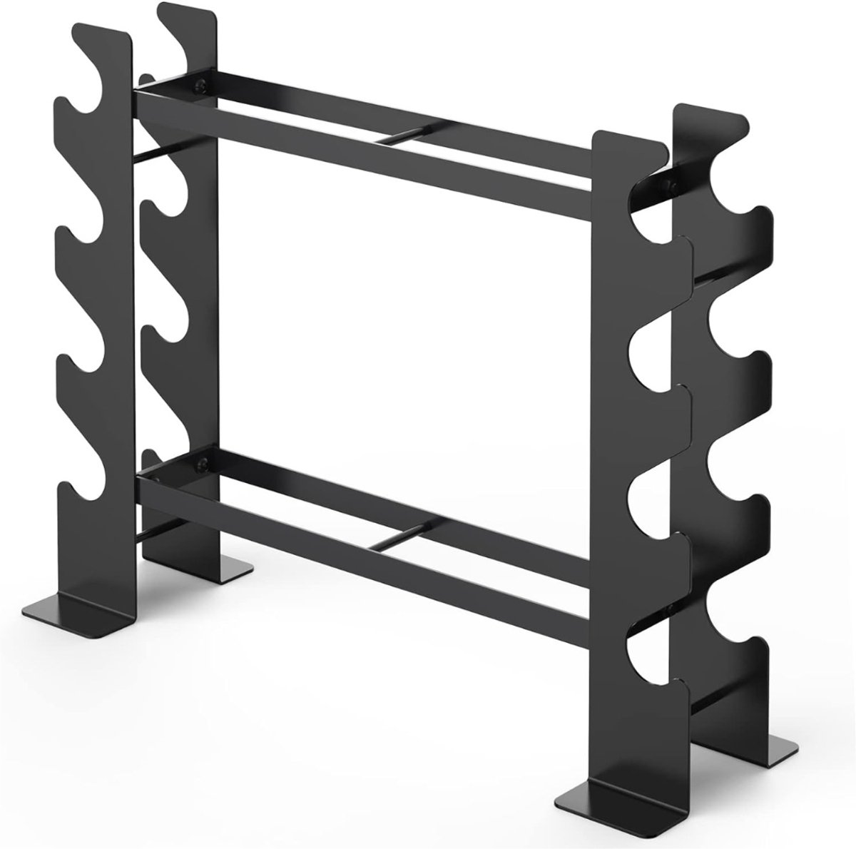 DD® Halterrek - Haltersteunen voor Thuisgym - Halter Rek Multifunctioneel - Maximaal 180KG - Zwart - 21cm x 69cm x 53cm