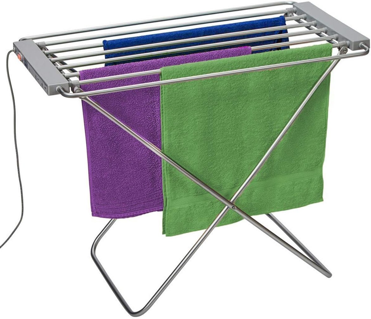 Elektrisch Wasrek Verwarmd Droogrek Snel Kleding Drogen Laag Energieverbruik Inklapbaar Aluminium