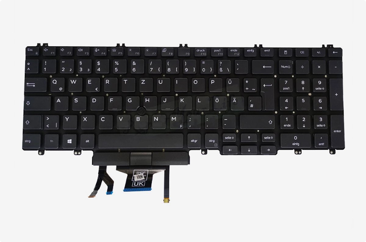 Notebook keyboard for Dell Latitude 5500 5501 Precision 3500 German with backlit
