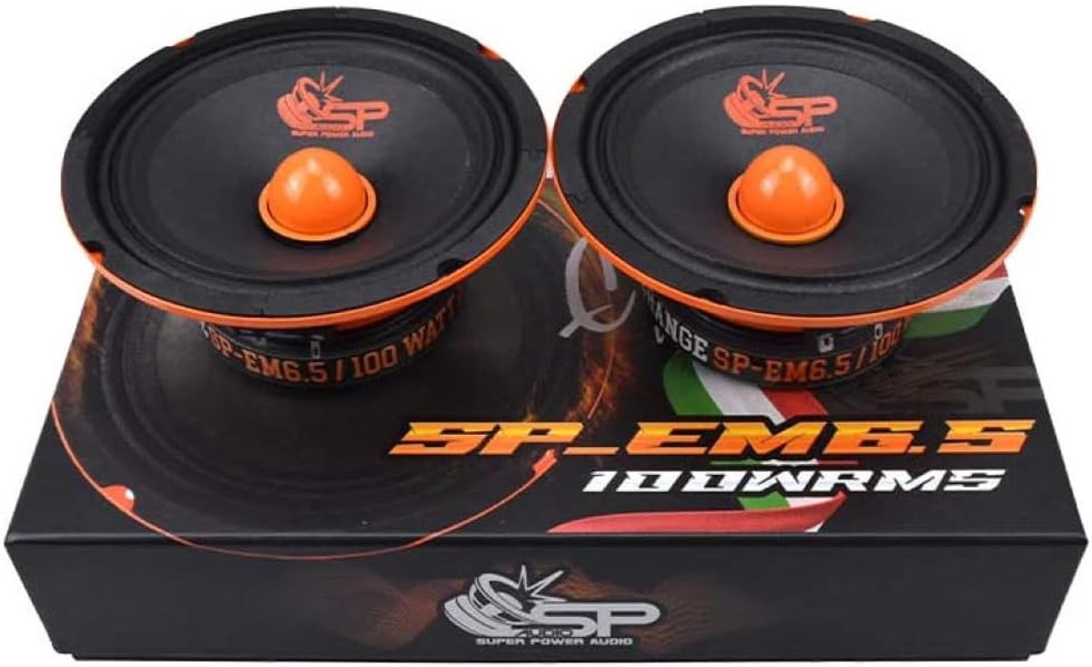 Midrange Speakers - Autospeakers Set - Muziek Installatie - Hoge Gevoeligheid - 16.5 cm