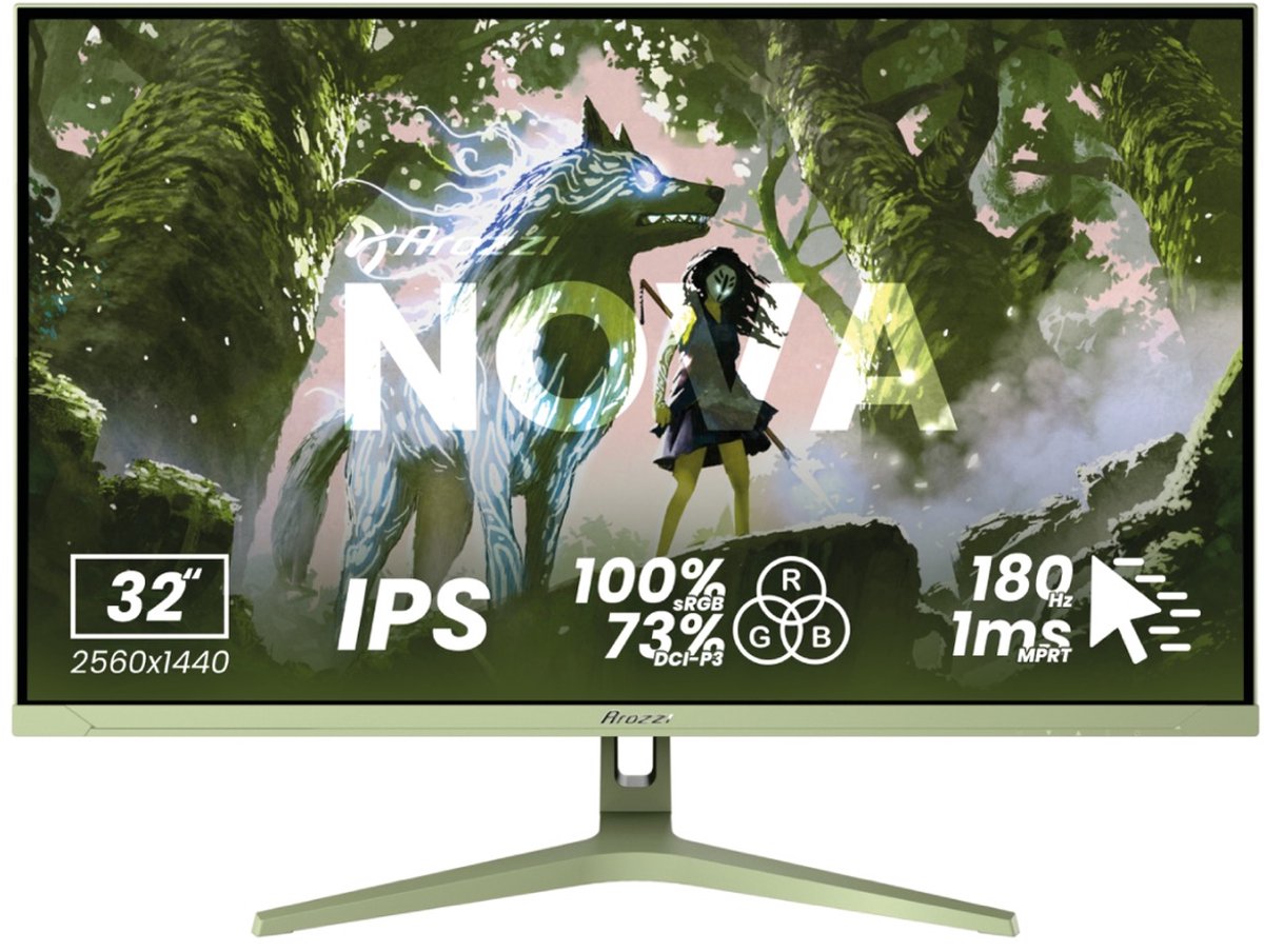 Arozzi Nova 32″ computer monitor 80 cm (31.5") 2560 x 1440 Pixels Quad HD LED Groen