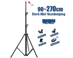 270 cm Dikke Professioneel Statief – Lichtgewicht & Stevig voor Camera, Smartphone, projector en Audio-apparatuur of Compactcamera’s - HiCHiCO® STATIEF STANDAARD, schroef 1.4” met veerdemping,