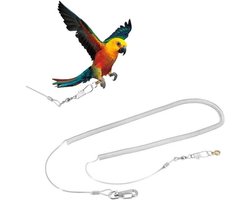 Anti-bijt vogeltrainingstouw - Trainingstouw voor vogels - Geschikt voor parkieten - Touw voor vogeltraining - Vogelspeelgoed - 6m touw - Handig voor het trainen van vogels - Rood - anti-bijt - Vogelsnavelkooiverzorging.