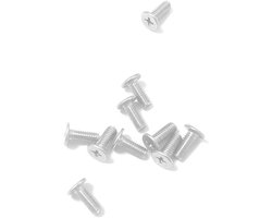 TV-houder schroeven - VESA-schroeven - M4 x 10 mm - Phillips-kop machinenschroeven - 10 stuks - voor bevestiging van TV, monitor, computer en LCD-houders - geschikt voor diverse modellen - zilverkleurig.