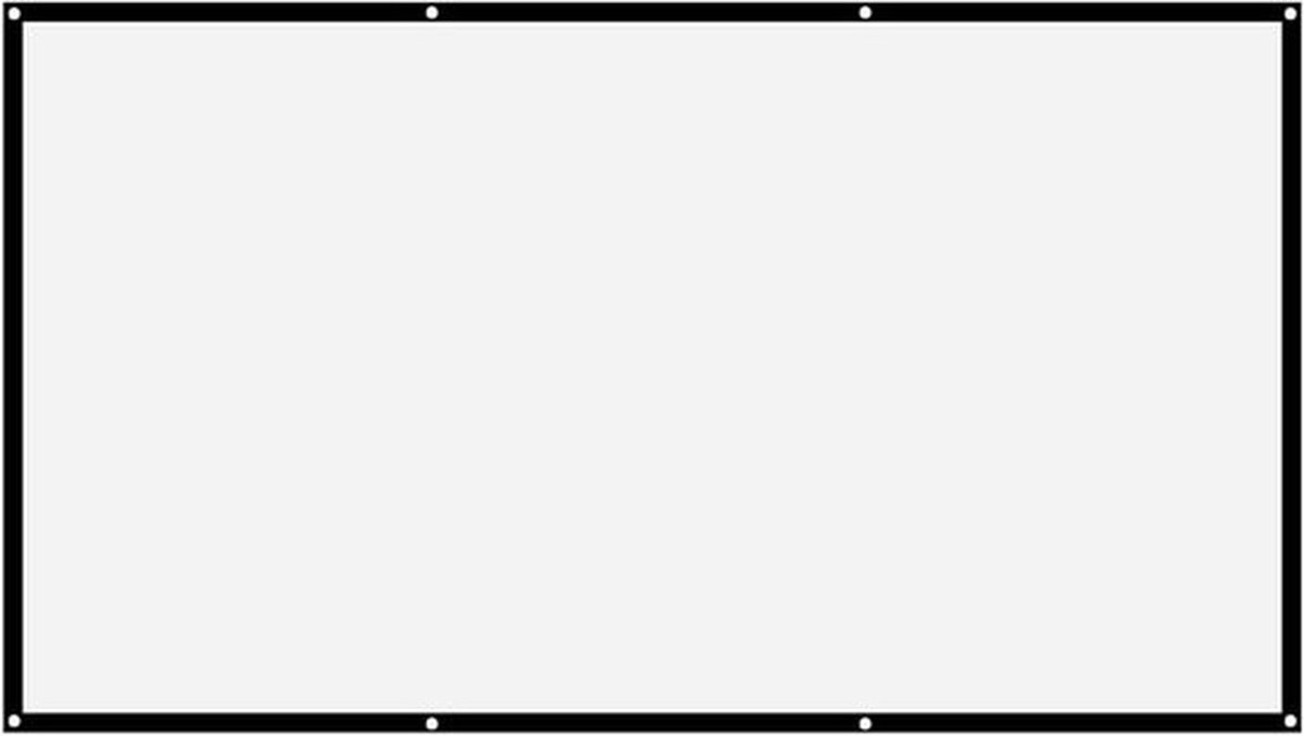 Beeldscherm voor projector - Scherm - Kreukvrij - Draagbaar - Polyester - Gordijn - Projectiescherm - Dikker - 16:9 - Geschikt voor Beamer - Wit - 50 inch - 120 inch.