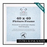 Cadre photo A2 42x59,4 cm - Noir mat - Cadre en aluminium avec passe-partout - Profil fin 8 mm - Cadre photo mural - Cadre affiche - Cadre interchangeable