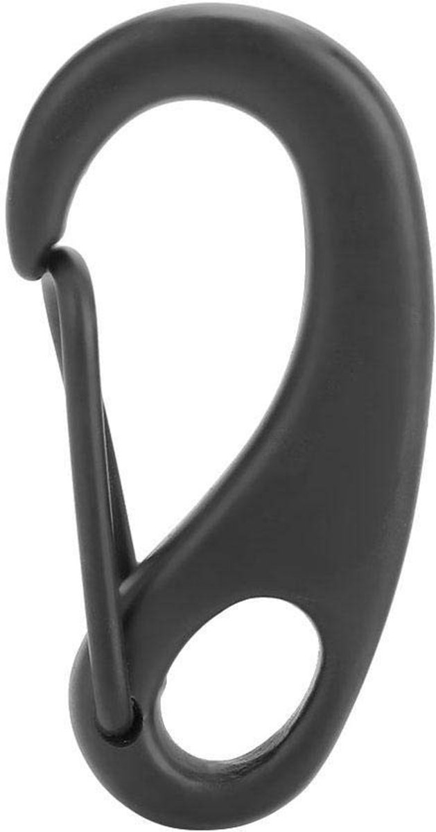 aladdien - D Shape Locking Carabiner Clip - Rvs 316 - Duurzaam en betrouwbaar - Zwart - Voor duiken en buitenactiviteiten - Handig voor klimmen en v...