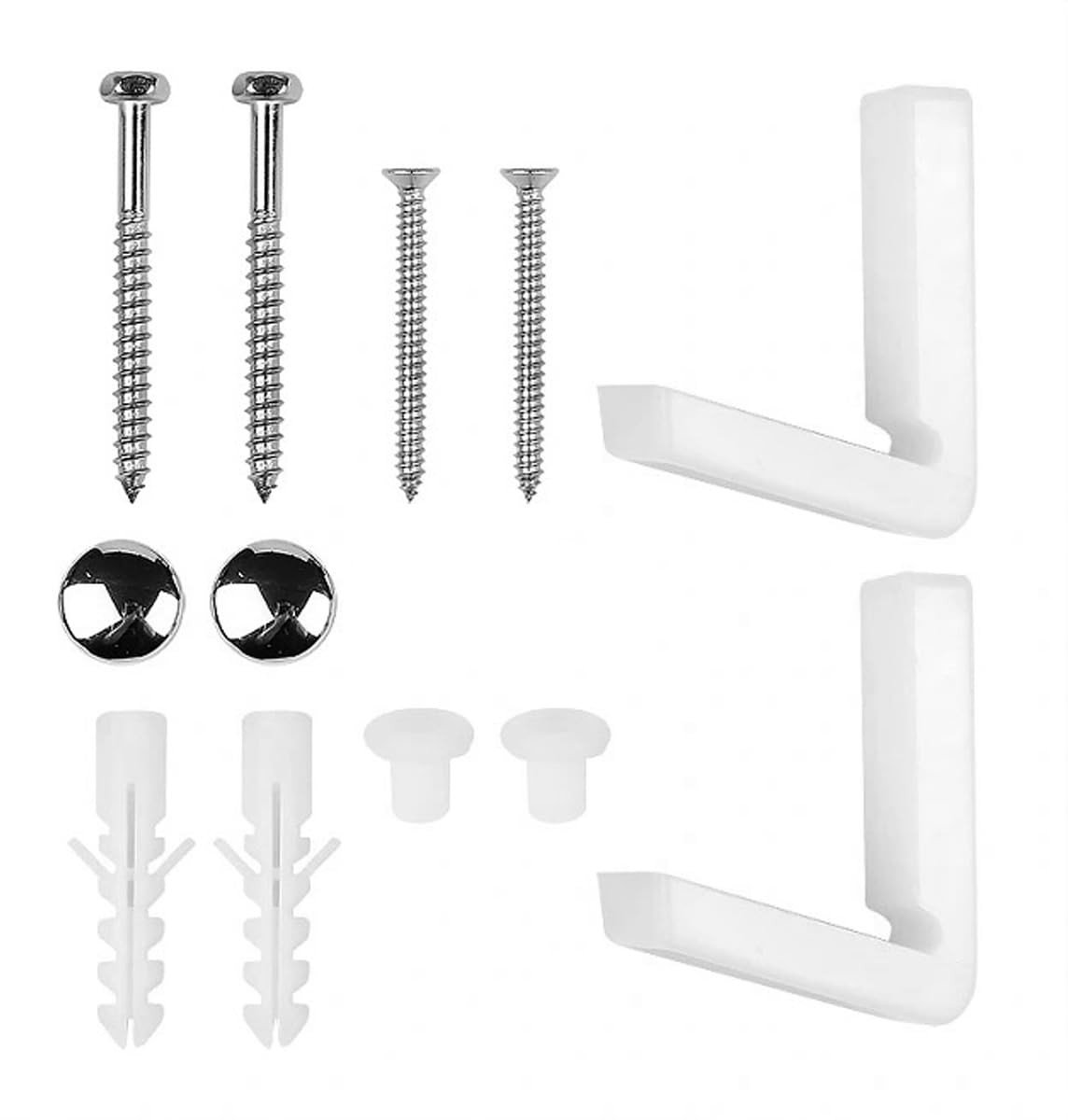 aladdien - Bevestigingsset voor vloertoiletpot - L-vormig toilet - Sterke bevestiging - Compacte set - Badkamerreparatie - Ideaal voor bidet - Voor ...