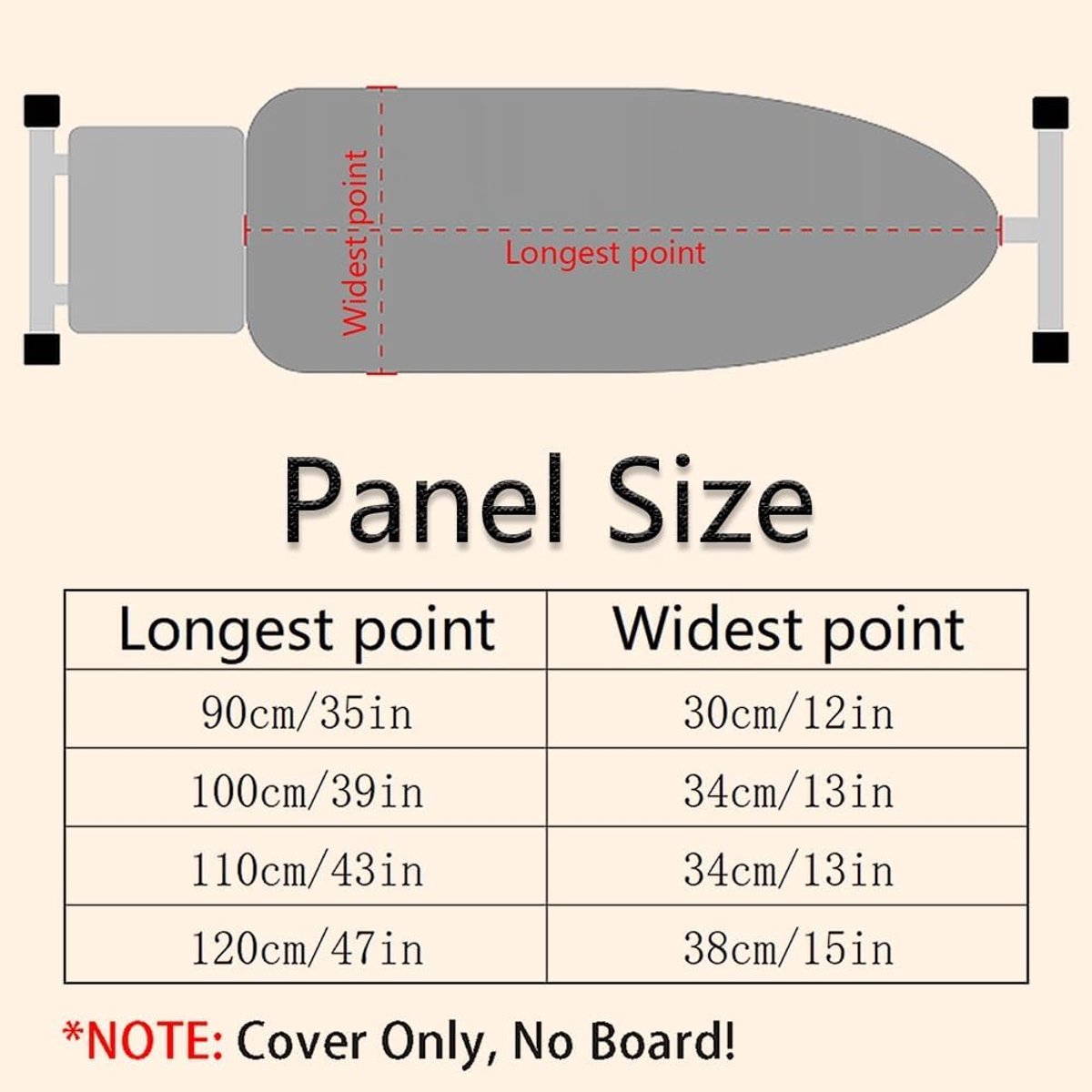 Strijkplankhoes - Strijkhoes Kussen - Strijken Thuis - Ademend Katoen - 90x30cm - Wit