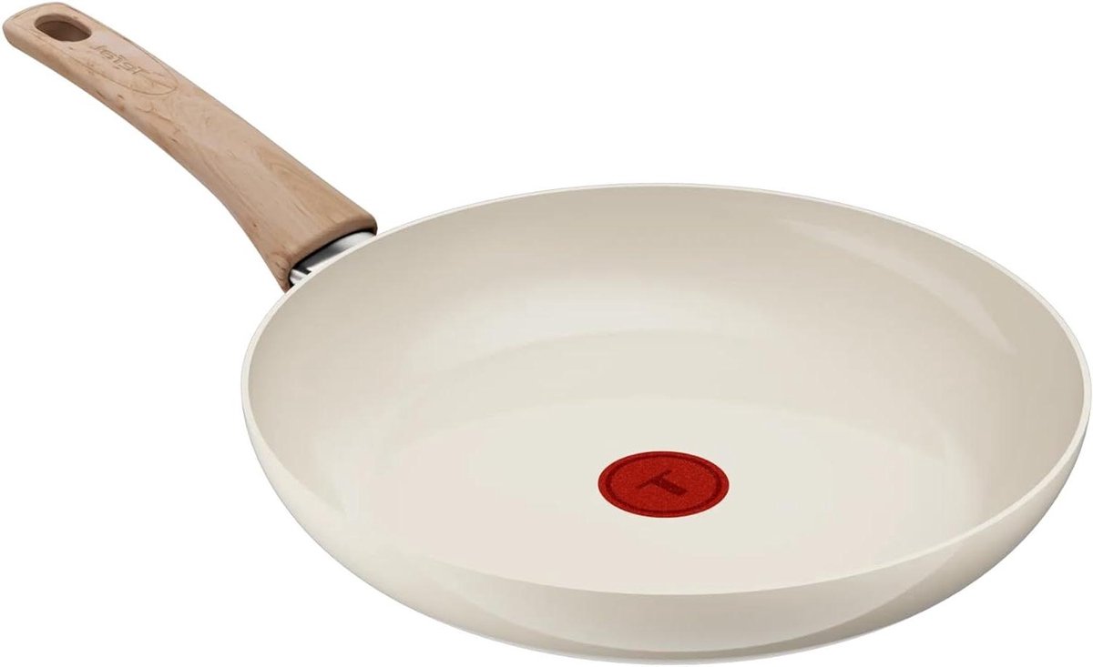 Keramische Koekenpan Vetarm Koken Gezond Bakken Thermo-Signal Technologie 28 cm Beige