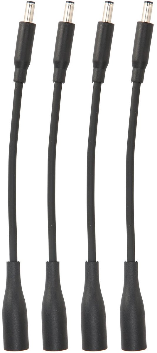 aladdien - DC Connector Converter - 4 Stuks - Plug and Play - Zwart - Adapterkabel voor Laptop - Ideaal voor Thuisgebruik