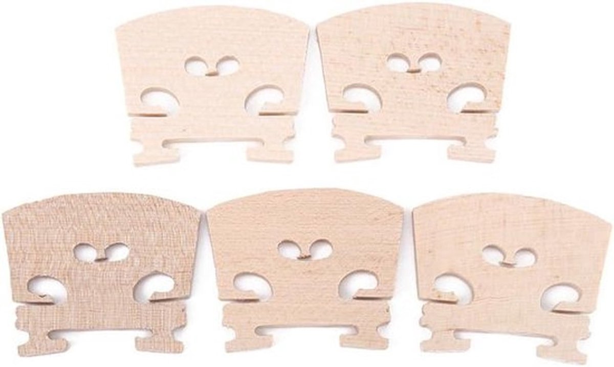 Vioolbruggen van esdoorn voor 4/4 viool - Set van 5 stuks