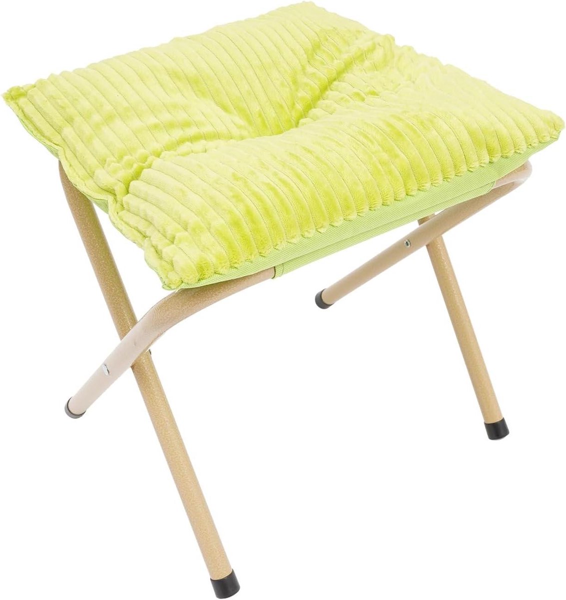 Inklapbare voetenbank - Opvouwbare kruk - Comfort verhogen - Sterk draagvermogen - 34 cm hoog - Fruitgroen