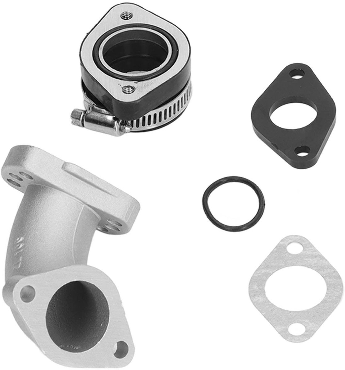 aladdien - Carb Inlaat Spruitstuk - 26mm-28mm Adapter - Complete kit - Accessoires - Inlaatspruitstukken - Geschikt voor diverse carburateurs - Yctz...